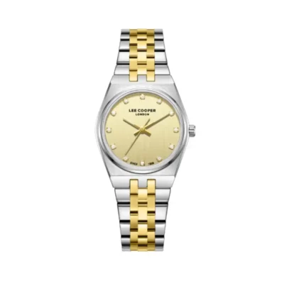 Lee Cooper Analog Watch LC08204 210 Women Standard Size Stainless Steel Gold Dial Water Resistant Care