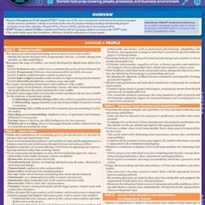 Quickstudy Pmp(r) Exam Content Outlline - Domain Test Prep: Laminated Reference Guide
