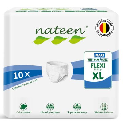 Flexi Maxi Adult Diapers Pants,Incontinence Night Time Pull Up,Extra Large,Waist Size 130-170Cm,10 Count Adult Pull Ups,Superior Comfort,Excellent Combination Of Protection. (10 Count)