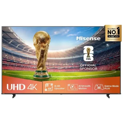Hisense 55 Inch 4K UHD Smart TV, Dolby Vision, Dolby Audio, DTS VirtualX, VIDAA OS, Game Mode PLUS, (2025), Black - 55A62QS