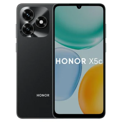 Honor X5c 4G Dual SIM Smartphone, 4GB RAM, 64GB Storage, 6.74-inch TFT LCD Display, MediaTek Helio G81, 13MP AI Camera, 5260mAh Battery, MagicOS 9.0, Midnight Black - 5109BYGJ - TDRA Version