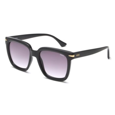 IDEE Unisex Gradient Brown Lens Sunglasses Full Frame Square Shape 53-19-145mm Black Plastic Frame CR39 Lens - S2849C1