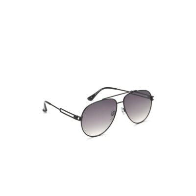 IDEE Unisex Gradient Grey Lens Sunglasses Full Frame Aviator Shape 60-13-142mm Gunmetal Metal Frame CR39 Lens - S2877C2