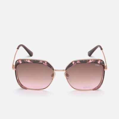 IDEE Women Gradient Brown & Pink Lens Sunglasses Full Frame Butterfly Shape 56-16-143mm Gold Metal Frame CR39 Lens - S2891C2