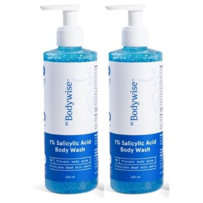 Be Bodywise Salicylic Acid Body Wash – 1% SA, Body Acne & Strawberry Skin, 2 × 500ml