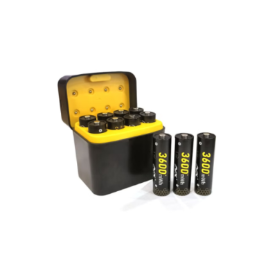 TakTik USB-C Lithium Batteries 8-Pack AA & AAA – 1.5V Fast Charge, Magnetic Case