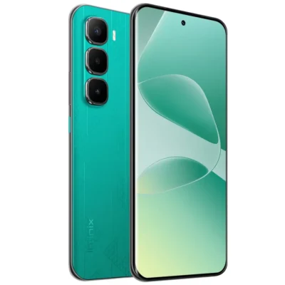 Infinix Hot 60 Pro+ Dual SIM, 8+8GB RAM, 256GB Storage, 4G, 6.78-Inch 144Hz 1.5K 3D-Curved AMOLED Display, 50MP Camera, 5160mAh Battery, Middle East Version - Moco Cyber Green