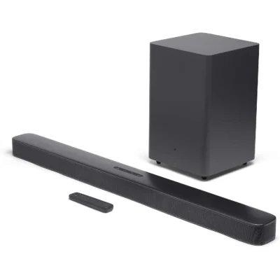JBL Bar 2.1 Deep Bass 2.1 Channel Soundbar with Wireless 6.5inch Subwoofer, Dolby Digital, 300W Surround Sound, Bluetooth, Black - JBLBAR21DBBLKUK