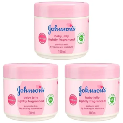 Johnsons Baby Jelly, Lightly Fragranced, Clinically Proven Mildness, Hypoallergenic, 100ml x 3 - F01109