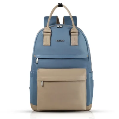 Little Story Kenzie Mom Dad Travel Diaper Backpack, 11 Pockets, Waterproof Polyester, Insulated Bottle Pockets, Laptop Sleeve, Trolley Compatible, Blue - LS_CLDBP_SBU