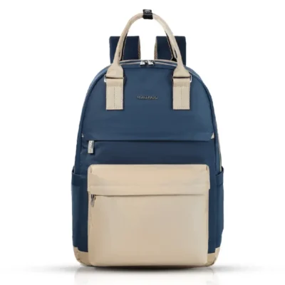 Little Story Kenzie Mom Dad Travel Diaper Backpack, 11 Pockets, Waterproof Polyester, Insulated Bottle Pockets, Laptop Sleeve, Trolley Compatible, Dark Blue - LS_CLDBP_NBU