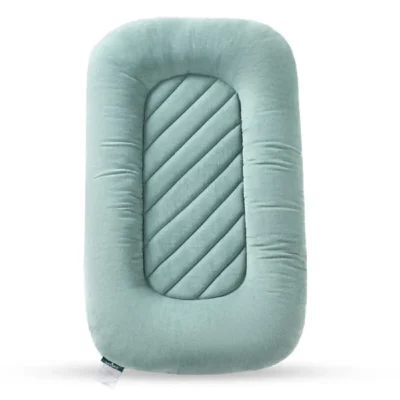 Little Story Portable Lounger Sleeping Pod, Soft Cotton Baby Resting & Tummy Time Support, Machine Washable, Green - LS_SPOD_GR