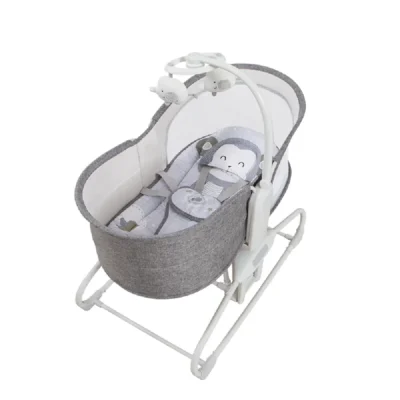 Mastela 4-in-1 Smart 360 Degree Rotating Baby Swing & Bassinet with Bluetooth Music, 5 Swing Speeds, Mosquito Net & Toys, Monkey - LBB03087