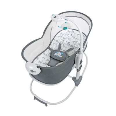 Mastela 6-in-1 Deluxe Multi-Functional Baby Bassinet with Rocking Sleeper, Travel Bassinet, Bedside Sleeper & Cozy Seat, White - LBB08037