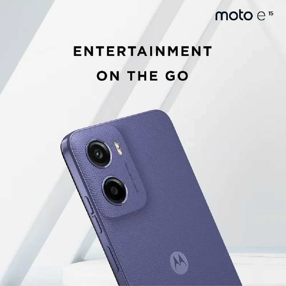 Motorola E15 4G Dual SIM - 6.67 Inch LCD Display, 2GB, 64GB, 32MP AI Camera, 5200mAh Battery, Fresh Lavender - Middle East Version - Image 2