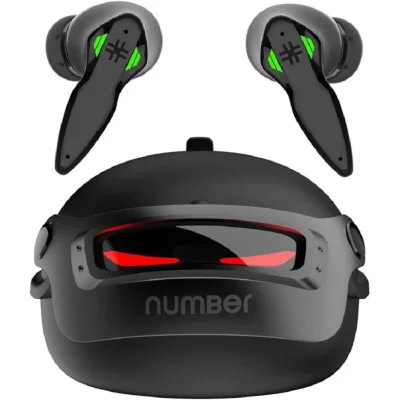 NUMBER Super Buds Pro GT9 Bluetooth 5.3 TWS Earbuds 48H Playtime Commando Black