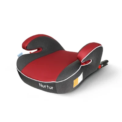 Nurtur Enzo ISOFIX Booster Car Seat, Group 3, 22-36 kg, 4-12 Years, Ergonomic Seat & Wide Armrests, Red - ZY13A-NR8