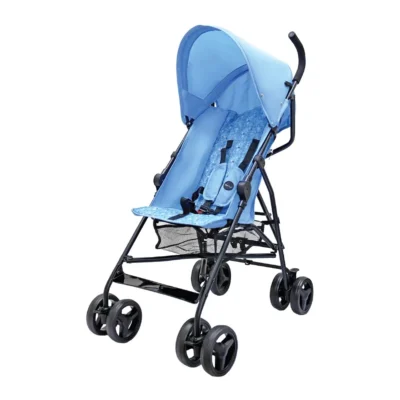 Nurtur Leo Lightweight Stroller Pro, Compact One-Hand Fold with Padded Reclining Seat, 5-Point Harness, Sun Canopy & Storage Basket for 6-36 Months - Blue - TC-TW-306-BLU