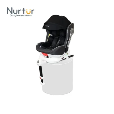 Nurtur Liberty 4-in-1 360 Degree ISOFIX Car Seat with Support Leg, 0-12 Years, 0-36 kg, Black - YC05S-NR3