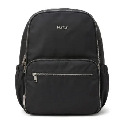 Nurtur Maverick Travel Diaper Backpack with Insulated Bottle Storage & Changing Pad, Black - TCNR-TK05-BLA