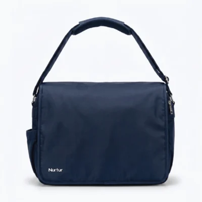 Nurtur Metro Messenger Diaper Bag with Insulated Bottle Holder & Changing Pad, Navy - TCNR-TK01-NAV
