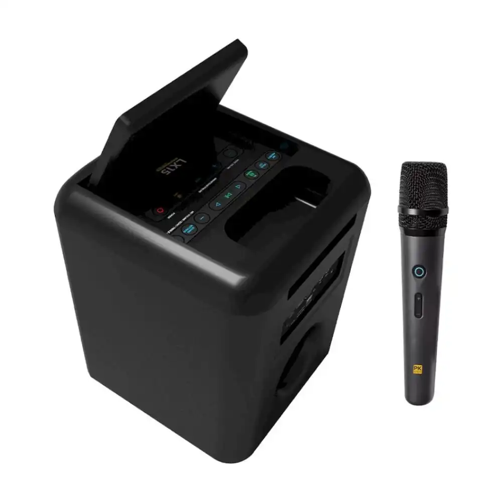 Platinum Karaoke LX15 Party Jukebox Speaker Built in Screen Karaoke System 1200W PMPO Bluetooth USB HDMI Wireless Microphone 8 Inch Display Black 1 Year Warranty - Image 3