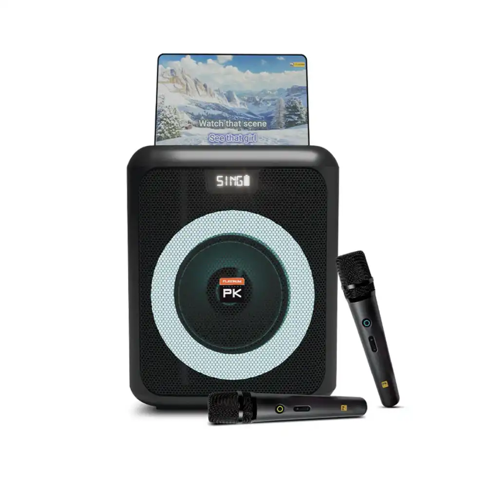 Platinum Karaoke LX15 Party Jukebox Speaker Built in Screen Karaoke System 1200W PMPO Bluetooth USB HDMI Wireless Microphone 8 Inch Display Black 1 Year Warranty - Image 4