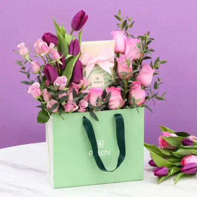 Purple and Pink Patchi Floral Arrangement