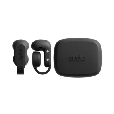 Sudio B3 Open-Ear Clip-On True Wireless Earbuds with Bluetooth 6.0, IPX4 Splash Resistance, 30 Hours Playtime, Touch Control, USB-C Charging, Black - B3BLK
