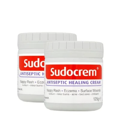 Sudocrem Antiseptic Healing Cream, Multi-Purpose Skin Cream for Nappy Rash, Eczema, Acne & First Aid, 125g x 2 - F00395
