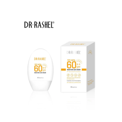 Dr. Rashel Anti-Aging Moisturizing Sunscreen SPF 60++ – 60g | Broad Spectrum UVA/UVB Protection | UAE