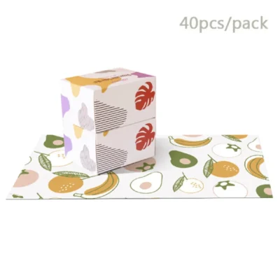SUNVENO Baby Disposable Feeding Travel Placemats, 40 Pcs, 3-Layer Waterproof Table & Dining Chair Covers, White - SN_DPM40_WH