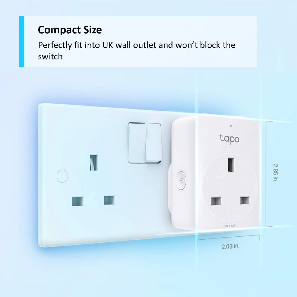 Tapo P100 Smart WiFi Plug Mini Smart Socket, Alexa & Google Home Compatible, Remote Control, No Hub Required - Image 2