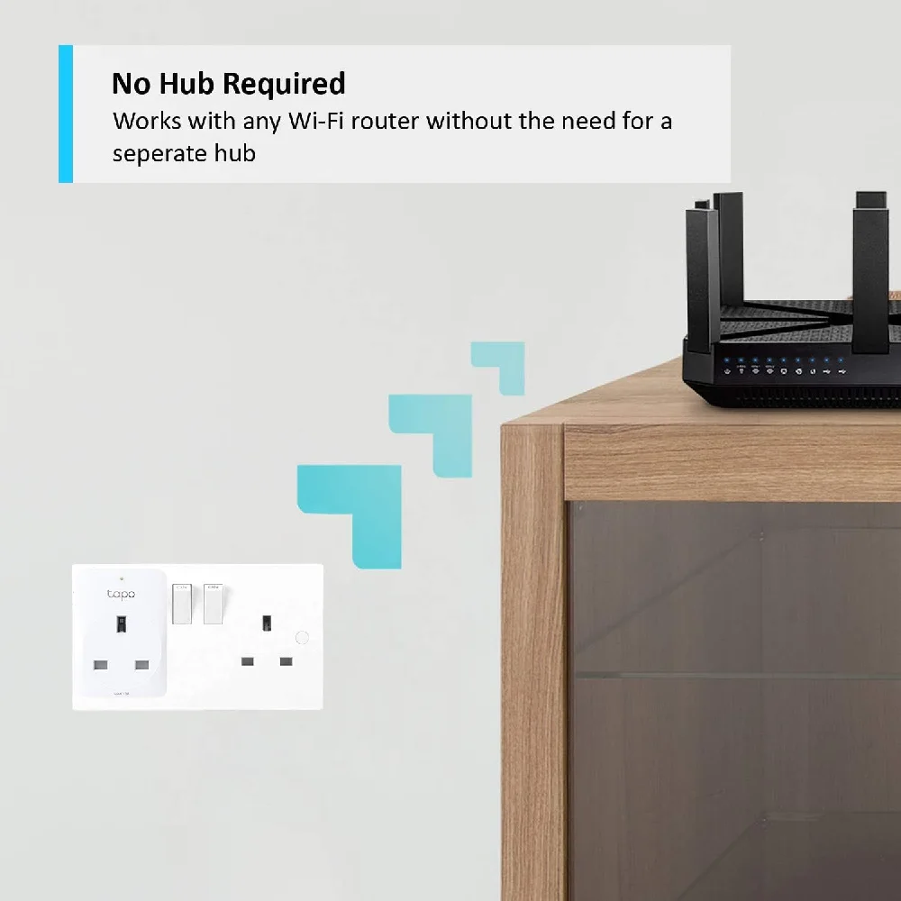 Tapo P100 Smart WiFi Plug Mini Smart Socket, Alexa & Google Home Compatible, Remote Control, No Hub Required - Image 3