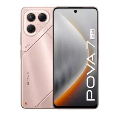 Tecno Pova 7 5G Smartphone, 256GB Storage, 8GB RAM, 6.78-Inch 144Hz FHD+ Display, 50MP Camera, 6000mAh Battery, Dual SIM, Global Version, 1 Year Warranty - Stardust Pink