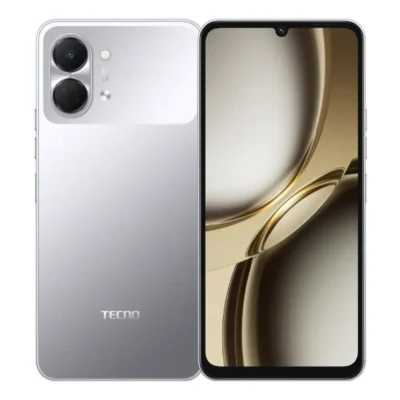 Tecno Spark Go 3 4G Smartphone, 128GB Storage, 4GB RAM, 6.75-Inch 120Hz Display, 5000mAh Battery, Dual SIM, UAE Version, 1 Year Warranty - Titanium Grey