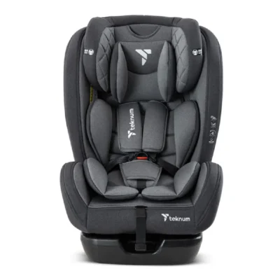 Teknum Evolve 2 Car Seat, 0-12 Years, 5-Point Safety Harness, 8-Level Height Adjustment, 4 Recline Positions, 36kg Capacity, Grey - TK_CS05_GY