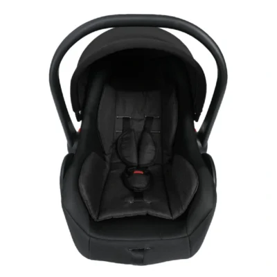 Teknum Travel Baby Car Seat, 3-Point Safety Harness, Cushioned Breathable Support, Wide Canopy, Lightweight Portable Design, Black - TK_BCS03_BL