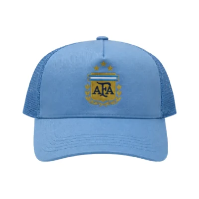 Toyland Argentina Football Fan Net Long Cap, Adjustable Mesh Sports Hat, Breathable Baseball Cap, Unisex, Sky Blue- HC100