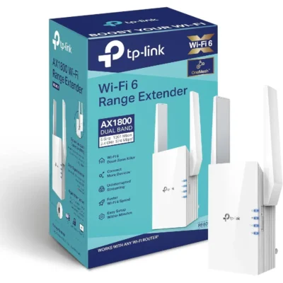 TP-Link RE605X AX1800 WiFi 6 Range Extender RE605X Dual Band 1.8Gbps Gigabit Port OneMesh AP Mode WiFi Booster