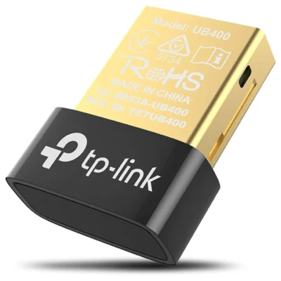 TP-Link UB400 Bluetooth 4.0 Nano USB Adapter - Plug and Play, Ultra Compact, Supports Windows 11-10-8.1-8-7-XP for PC Laptop Desktop, Black