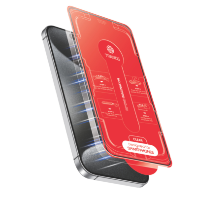 Trands iPhone 17 Pro Magnetic Screen Protector - Clear 9H Tempered Glass, Shatterproof & 3D Curved Edge - TR-SP4761