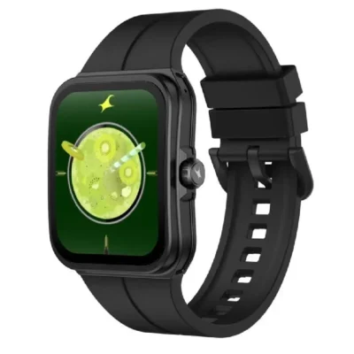 Ttitan Fastrack VOX Neo Smartwatch with 4.8cm UltraVU Display, Bluetooth Calling, Offline Voice Commands, Functional Crown & Health Tracking, Black - 38180PP01K