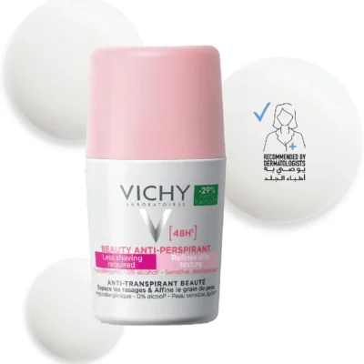 VICHY 48 Hours Anti-Perspirant Beauty Deodorant for Women 50ml - Roll-On Deodorant for Sweat Protection & Underarm Care