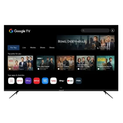 Videocon 50 Inch 4K UHD Smart Google TV, Edgeless Design, Dolby Vision & Audio, Voice Remote, Chromecast, Bluetooth - E50ELGT1100
