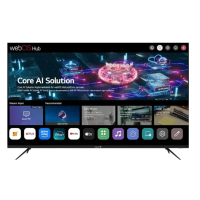 Videocon 70 Inch 4K UHD Smart TV, webOS, A+ Grade Panel, Dolby Vision & Audio, Magic Remote, Bluetooth, Free Wall Mount - E70ELWO1100